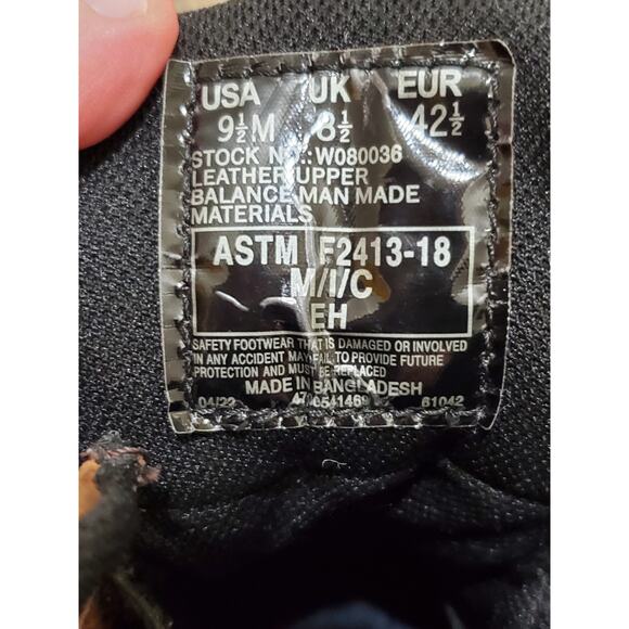 NWT Wolverine Men’s Work Boots Size 9.5M Brown Leather EH ASTM F2413-18 - Picture 6 of 8